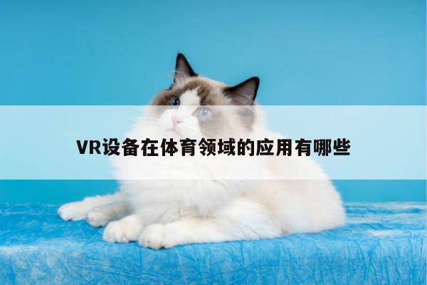 VR设备在体育领域的应用有哪些_江南体育官网